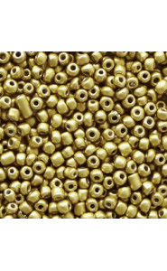 Seed beads 11/0 (2mm) Metallic brass gold
